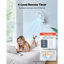 Ventilateur mural de 8,5 po, ventilateur suspendu oscillant avec télécommande, flux d'air puissant de 10 pi, moteur à courant continu, 4 vitesses et minuterie, inclinaison verticale automatique de 90 ° horizontale et manuelle, idéal pour la maison, le bureau, le véhicule récréatif