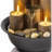 WCT202 Indoor Tabletop Tiered Water Fountain Featuring 3 Candles For Desktop And Table
