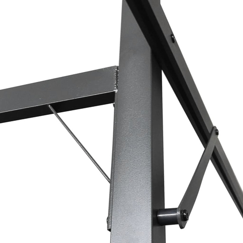 Audrius Metal BBQ Gazebo, Anthracite, 292cm H x 395cm W x 230cm D