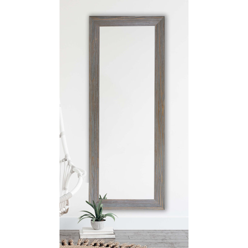 Steffani Wood Flat Wall Mirror
