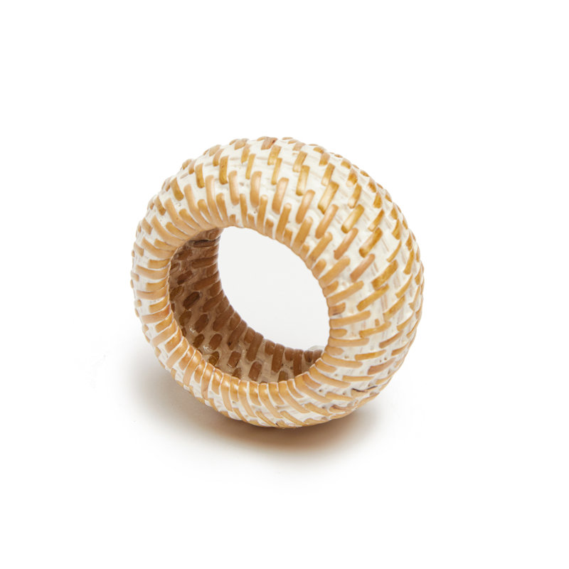 Eclipse Napkin Ring - Set of 4 - Natural, Whitewash Natural
