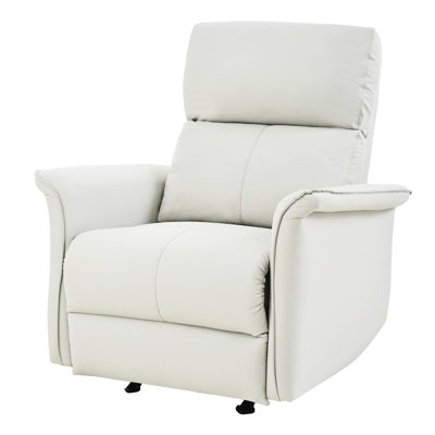 Manual Rocker Recliner Chair For Adults,Rocking Glider Recliner For Small Spaces,PU Leather Rocking Chair For Nursery,Single Sofa Recliner For Home Theater Living Room Bedroom