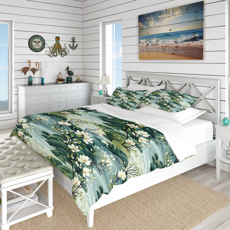 Ensemble de housse de couette Mangrove Serenity, Housse de couette pour très grand lit et 2 très