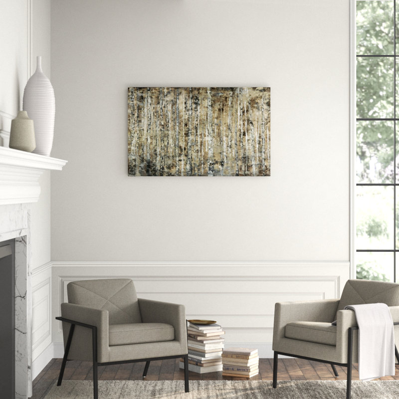 Winter Birches Print, 30" H x 48" W x 1.5" D, Knife Gel