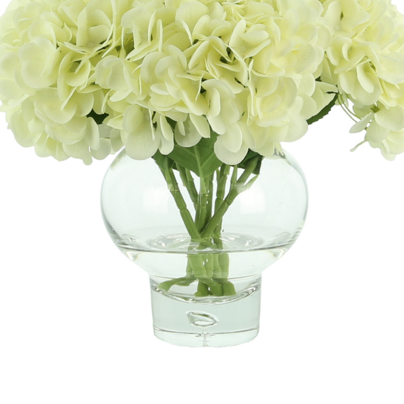Faux Floral Arrangement in Vase, Cream