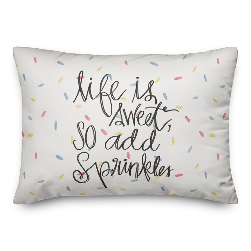 Add Sprinkes Throw Pillow