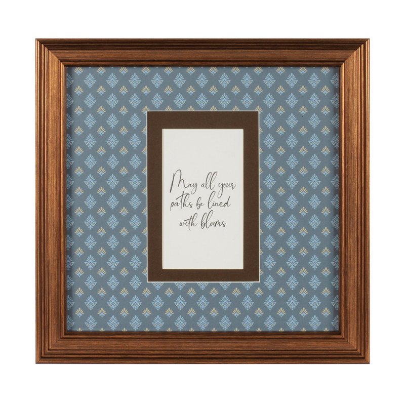 Framed Floral Proverb Wall Art