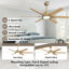64 po Ventilateur de plafond 6 pales avec moteur à courant continu réversible à télécommande-1557348872-1557348878