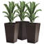 Ensemble de pot de fleurs d'intérieur / extérieur 3 pièces avec trous de drainage-765588421