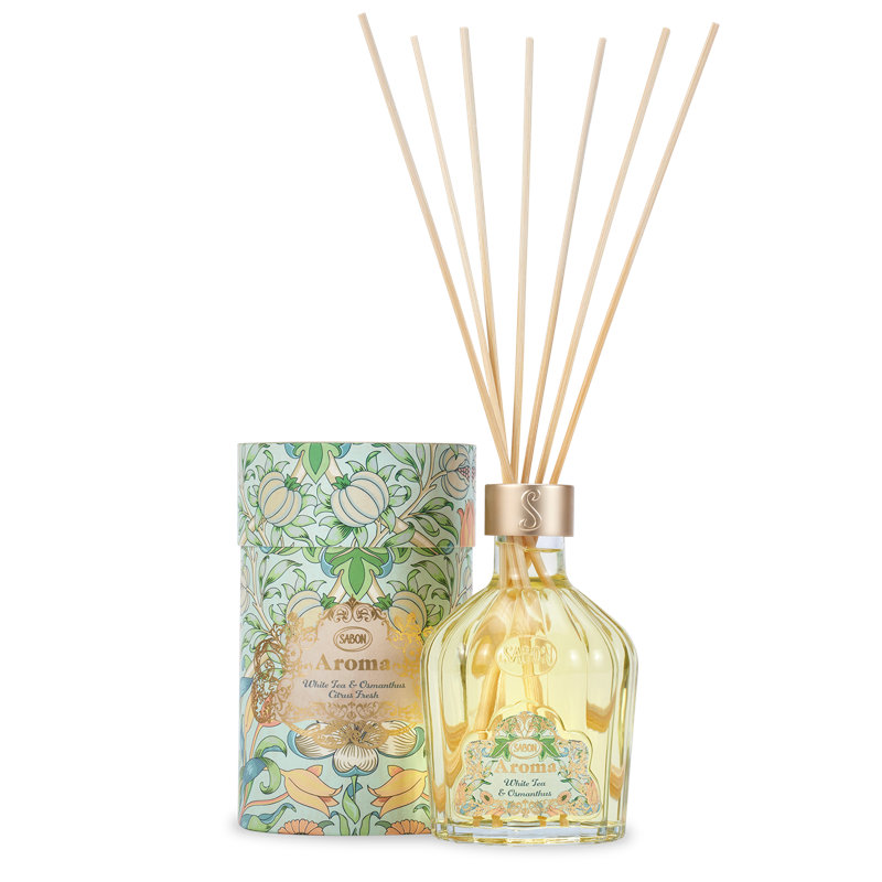 Diffuseur à roseaux AROMA 245 ml, H 5,12 po x l 2,76 po x P 2,76 po, Thé blanc / Osmanthus, Thé blanc / Osmanthus