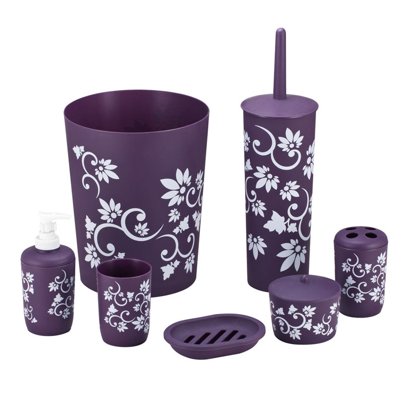 Boltwood Bathroom Accessory Set, Purple