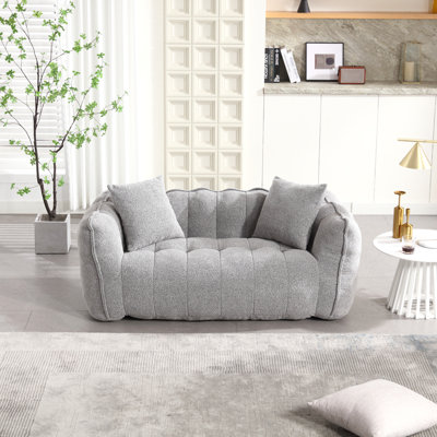 Fauteuil à billes doux avec noyau en mousse haute résilience pour deux personnes. Le confortable canapé inclinable carré est idéal pour les membres de la famille et les amis qui s'amusent à jouer, lire, regarder la télévision