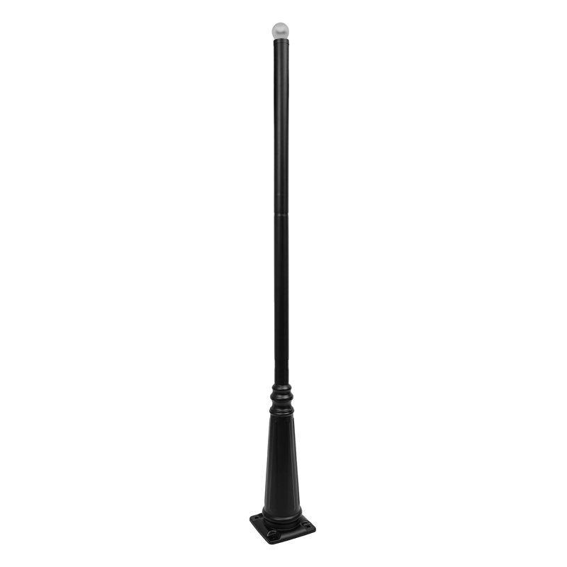 Lampadaire d'extérieur en métal robuste 7,87 pi, H 94,49 po x l 10,63 po x P 10,63 po