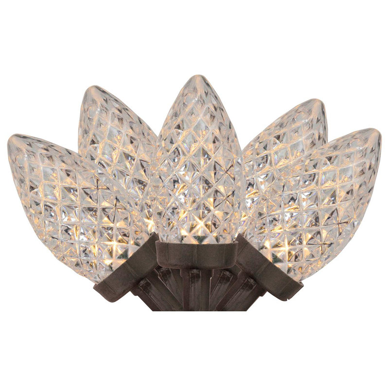 Guirlande de 66 lumières DEL de Noël à facettes C9