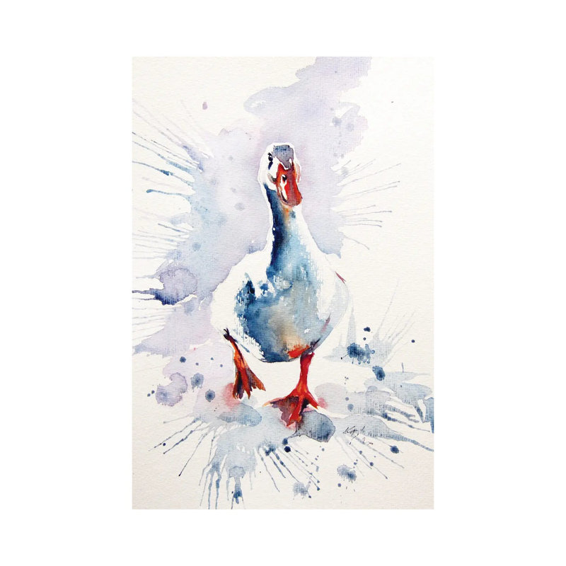 Duck by Anna Brigitta Kovacs - Wrapped Canvas Painting, 66.04 cm H x 45.72 cm W x 1.91 cm D