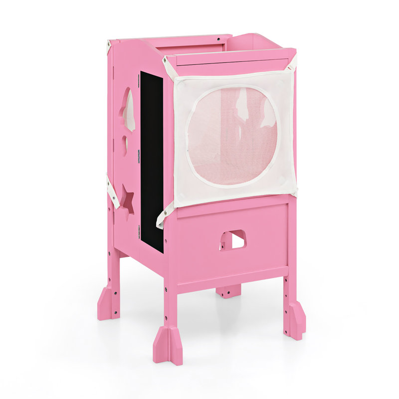 Marchepied avec rangement Ethredge, Rose