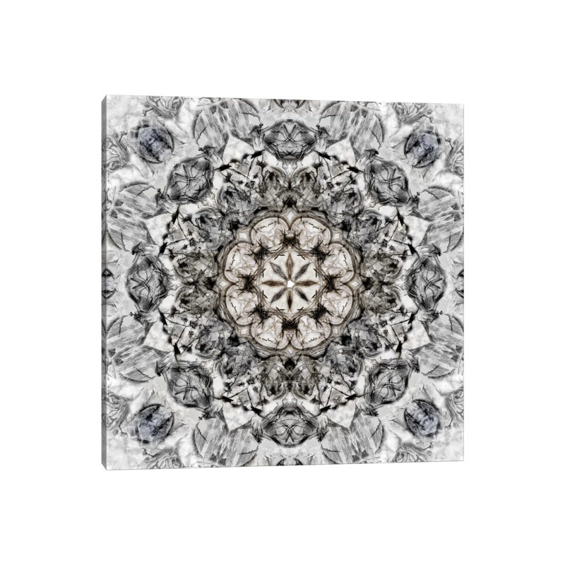 Black White Kaleidoscope I by Nan - Wrapped Canvas Print, 30.48 cm H x 30.48 cm W