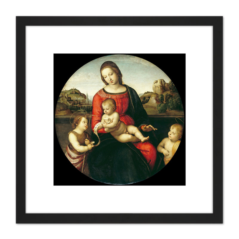Raphael Mary with the Child John the Baptist Holy Boy by Raphael - 1 Piece Single Picture Frame Painting