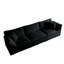 Living Room Furniture - Canapé modulaire 2 places en chenille noire respirant et pratique pour une détente élégante