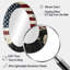 Abstrait drapeau des États-Unis Liberty Memories - décor de miroir mural ovale blanc-1154003673