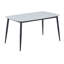  Aspen Sintered Stone Square Table with 2 Straight Stitch Upholstered Fabric Chairs - Modern Dining Set-1137626912
