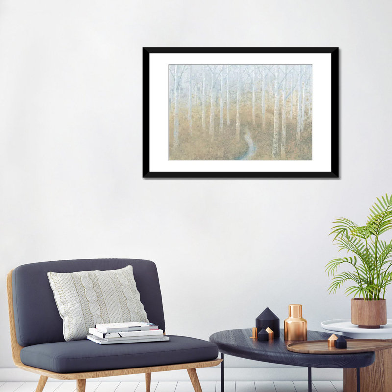 «Silver Waters» par James Wiens, impression sur toile tendue, H 24 po x l 32 po x P 1 po, Papier d'art encadré noir