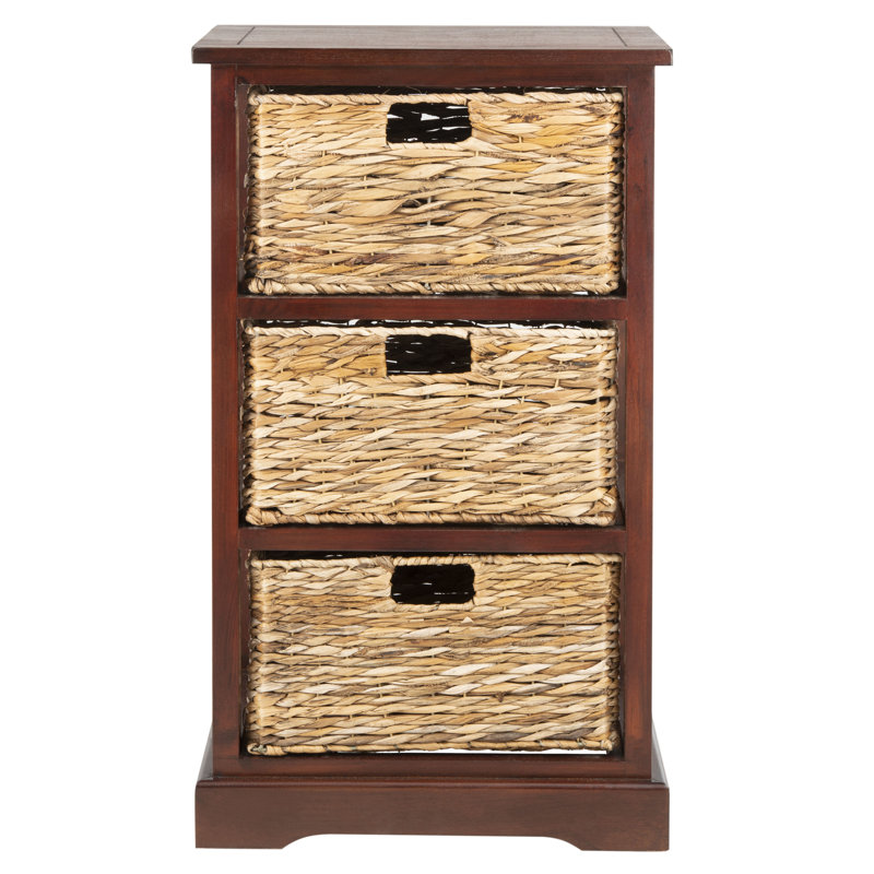 Painswick Solid Wood 3 - Drawer End Table, Cherry