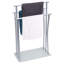 Porte-serviettes sur pied en verre trempé blanc