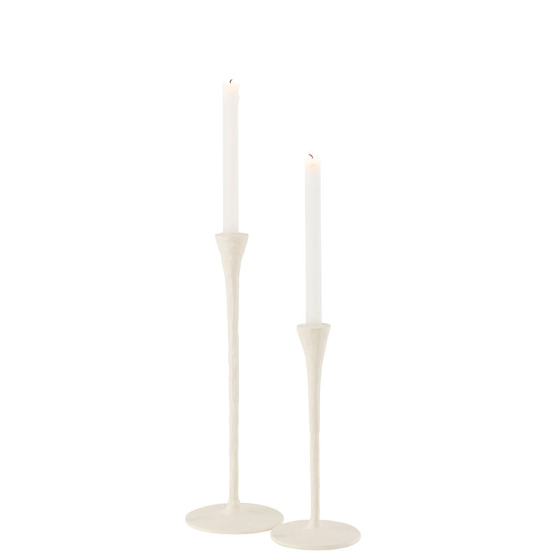 2 Piece Aluminum Tabletop Candlestick Set
