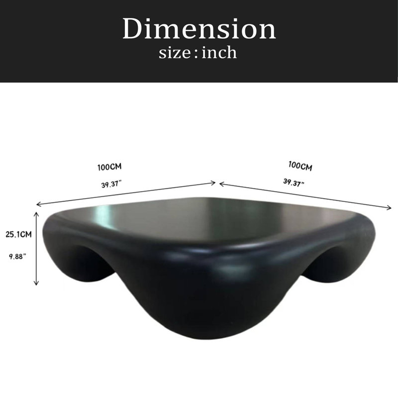 Table basse moderne pour salon / bureau, Noir
