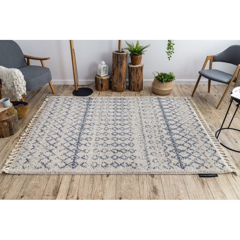 Berber Geometric Area Rug, Rectangle 140 x 190cm
