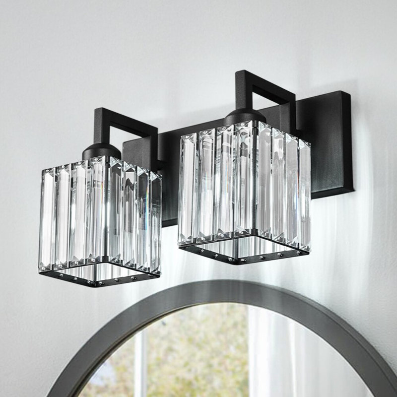 Kyneisha Vanity Light, Black, 2 Lights