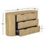 Commode cannelée à 6 tiroirs-901349966