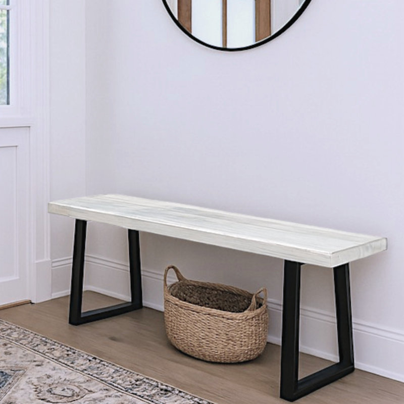 Banc trapézoïdal Timberland, Blanc, H 22 po x l 48 po x P 15 po