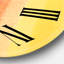 Minimal Composition de coups verticaux en bleu jaune et orange - horloge murale moderne-59913085