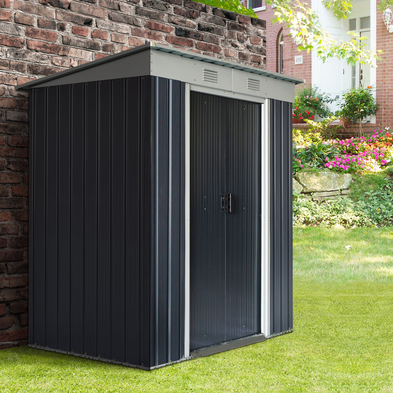 5.7 ft. W x 3.6 ft. D Storage Shed, Black
