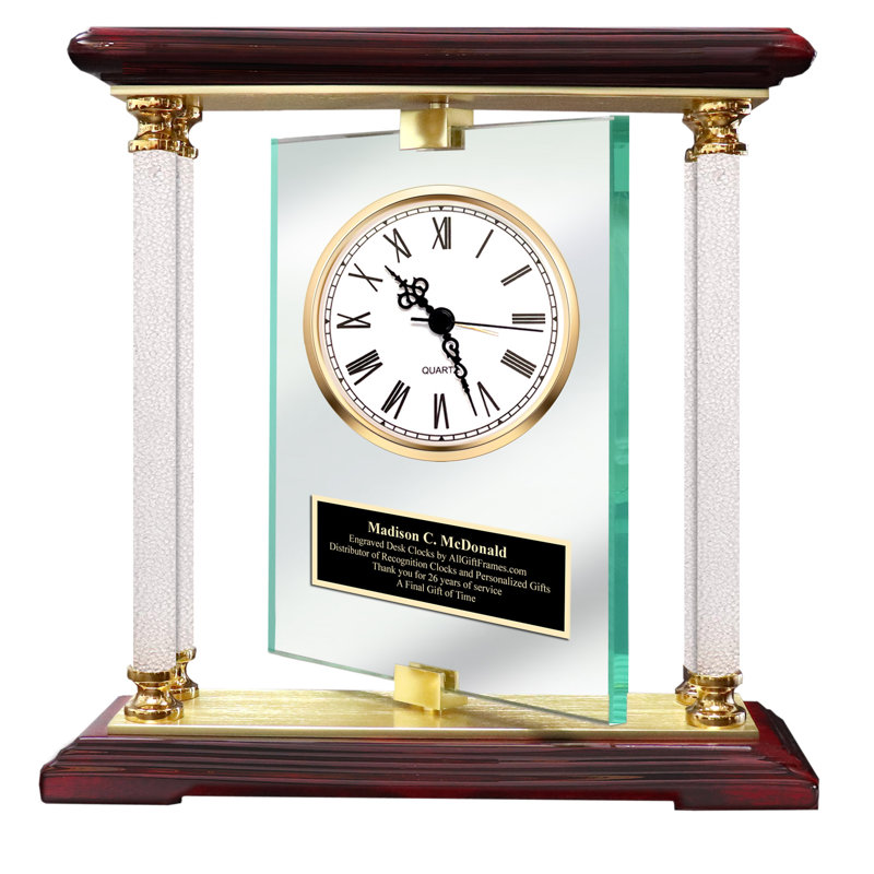 Horloge Engrave, Or/noir