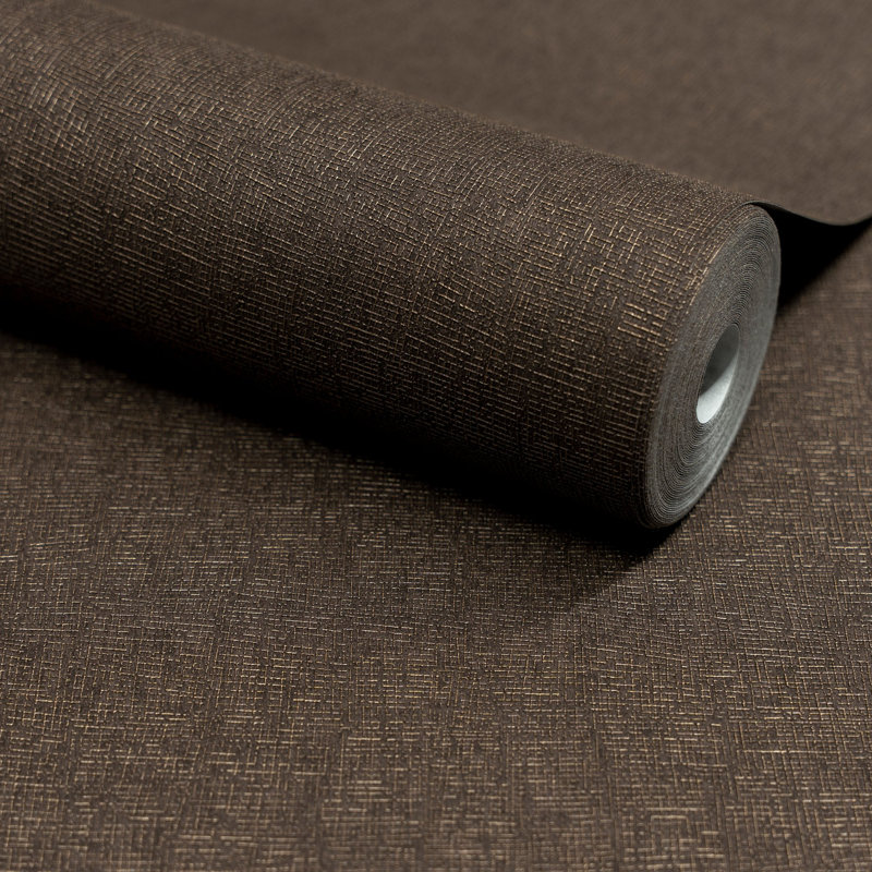 Surfaces Collection Natural Texture Wallpaper Roll, Dark Brown