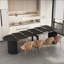 Table de salle à manger extensible pliable pour 1 à 10 personnes, console multifonctionnelle en bois extensible-1894320126