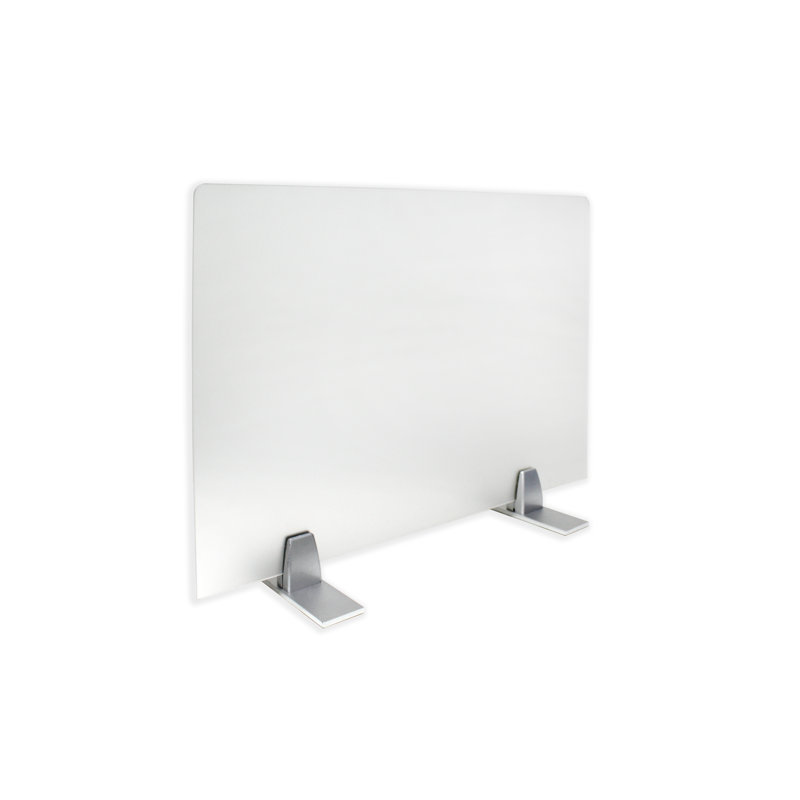 Écran d'intimité autoportant en acrylique, H 12 po x l 60 po, Givré