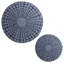 Décoration murale grès de forme ronde avec galet Stardust petit, gris-99324462