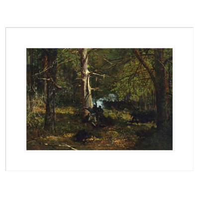 «Skirmish in the Wilderness» par Winslow Homer, impression giclée sur cadre