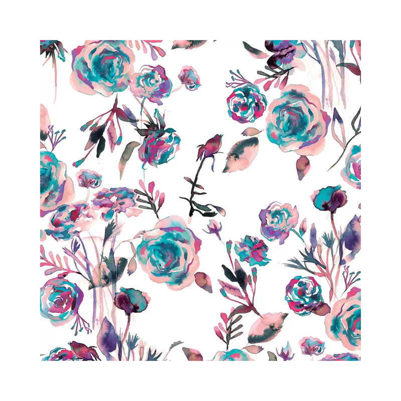 Roses Bouquet Mauve by Ninola Design - Wrapped Canvas Painting