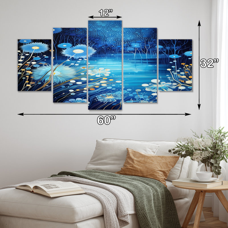 Junious - Dandelion Wall Art Canvas 5 Piece