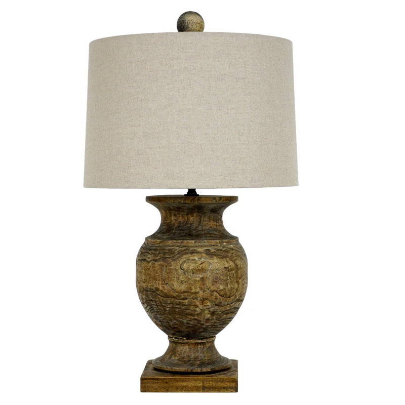 Andreas Table Lamp, Dark Stain, Natural