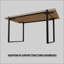 Table de salle à manger moderne en bois aggloméré rectangulaire industriel en bois clair, pour 4 à 6 personnes, plateau de table en bois d'ingénierie de 1,5 po d'épaisseur et pieds en métal rectangulaires, utilisé pour la maison et la cuisine