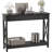 Black Console Table With Drawer And Storage Shelves, Foyer Sofa Table Narrow For Entryway, Living Room, Hallway