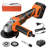 Cordless Brushless Angle Grinder Ergonomic Handle Dust-Proof Design with Grinding