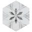 Classico Bardiglio Hex 7" x 8" Porcelain Patterned Wall & Floor Tile