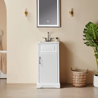 Meuble-lavabo autoportant simple avec comptoir